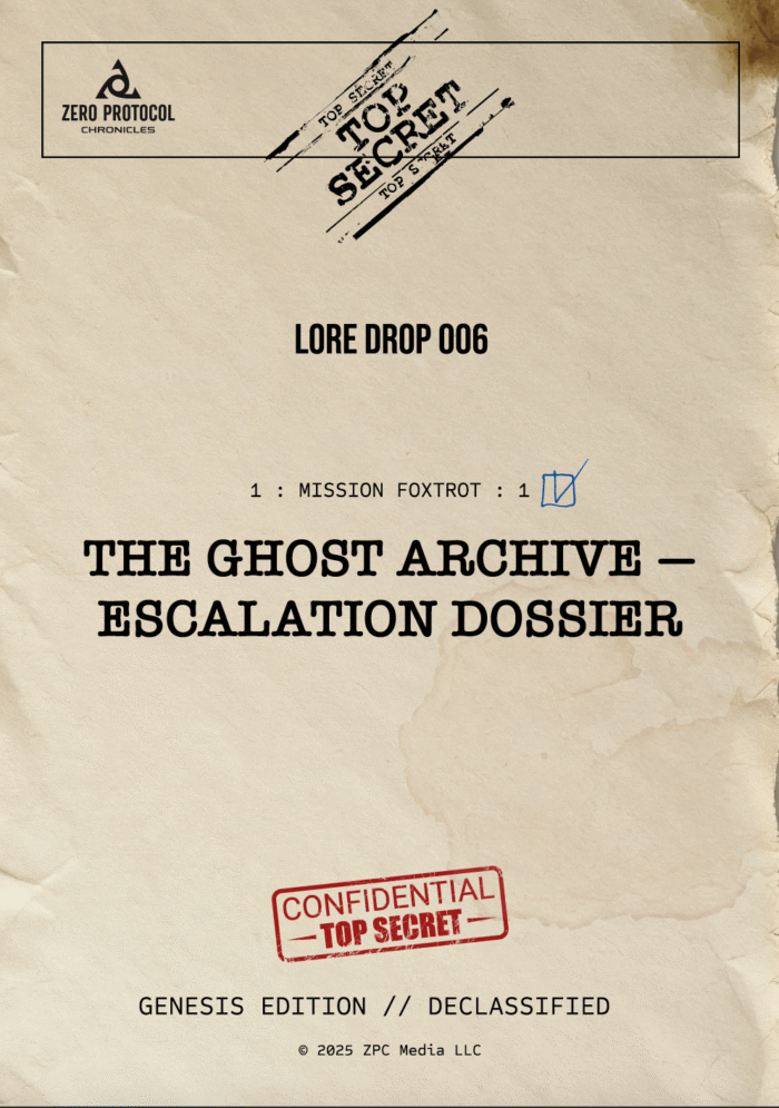 Lore Drop 006 - The Ghost Archive - Escalation Dossier