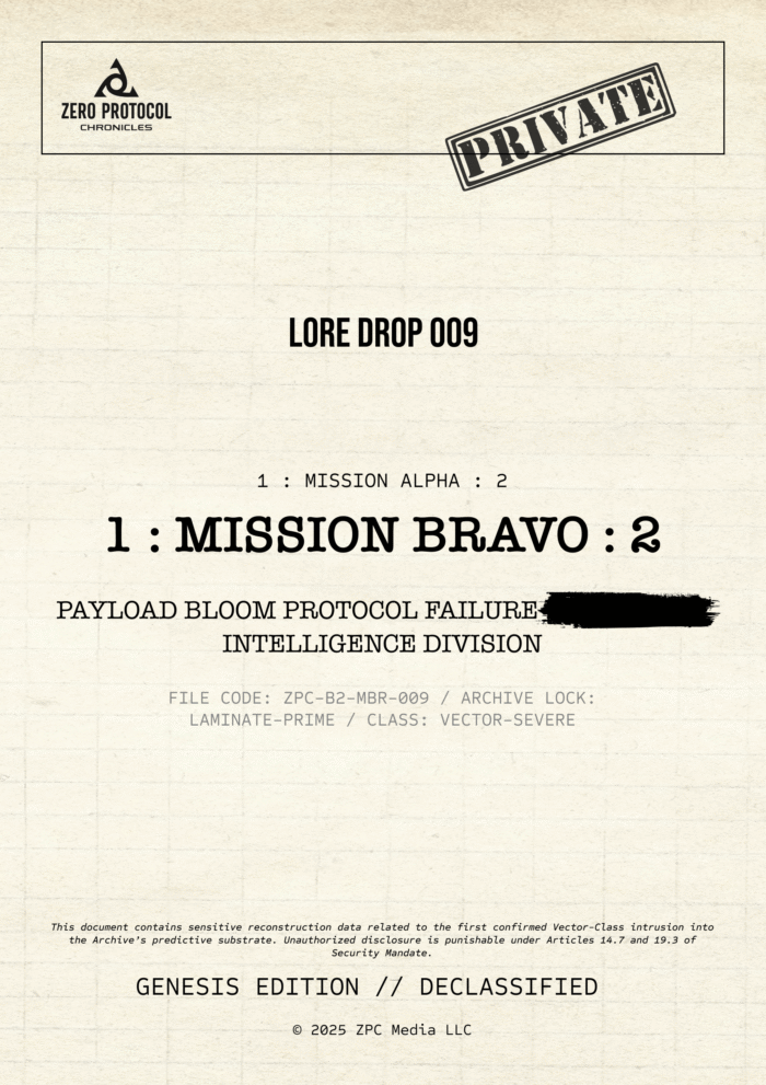 Lore Drop 009 - Payload Bloom Protocol Failure [Redacted] Intelligence Division