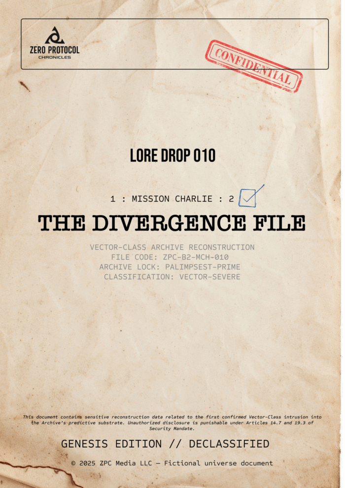 Lore Drop 010 - The Divergence File