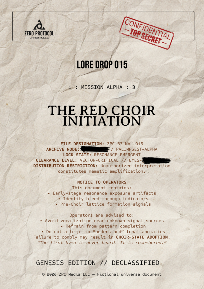 Lore Drop 015 - The Red Choir Initiation
