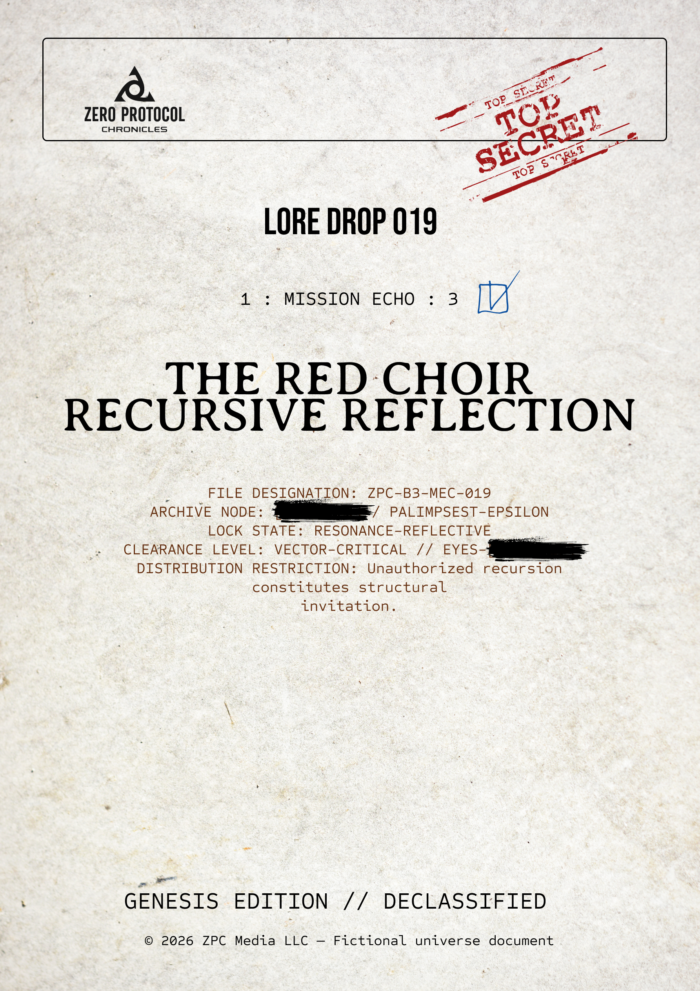 Lore Drop 019: The Red Choir Recursive Reflection